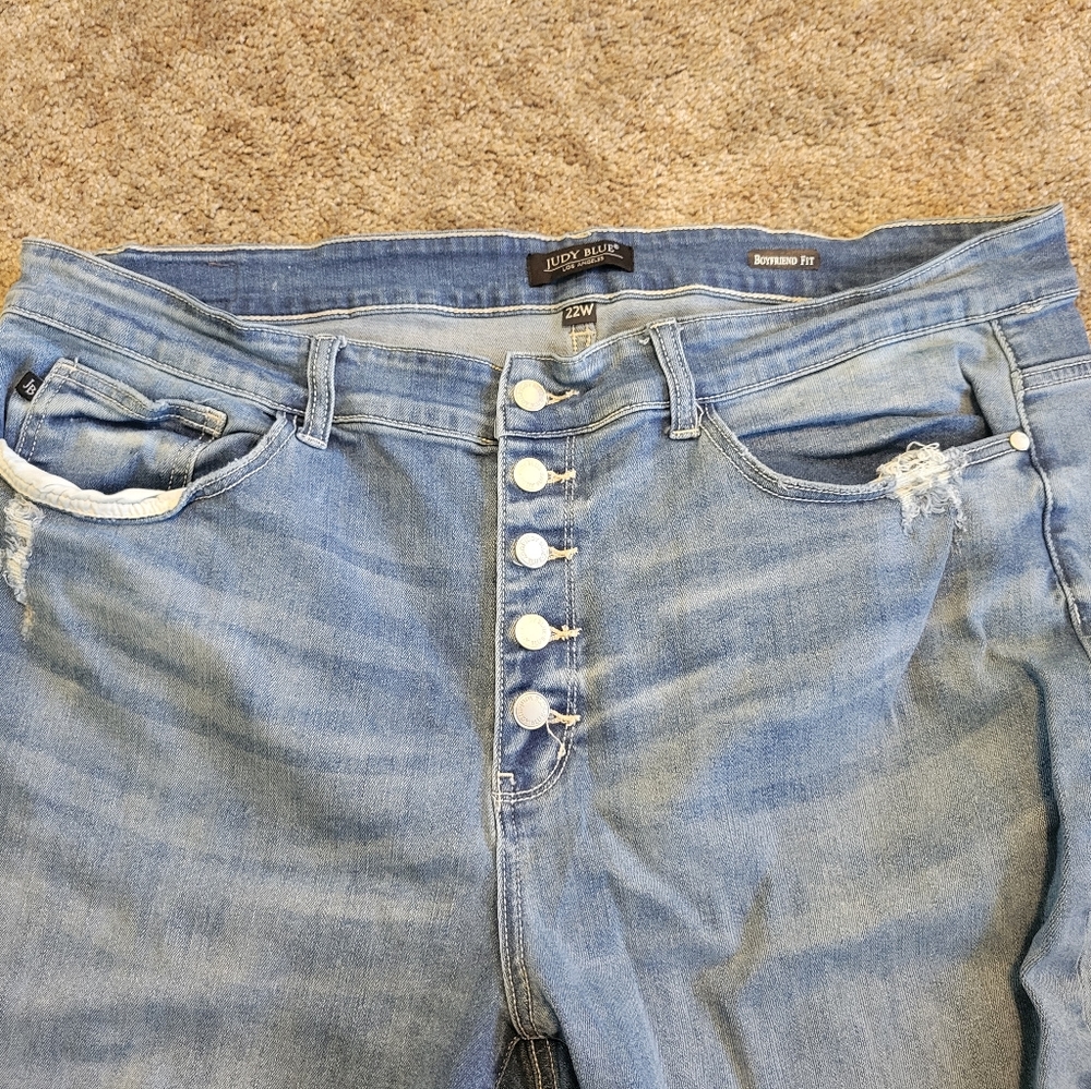Judy Blue 5 button fly boyfriend fit 22w